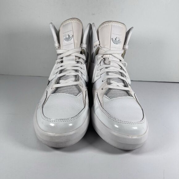 Adidas Originals C-10 Mid White Lace Up Basketball Shoes Sneakers Men's Size 6.5 - Picture 2 of 8